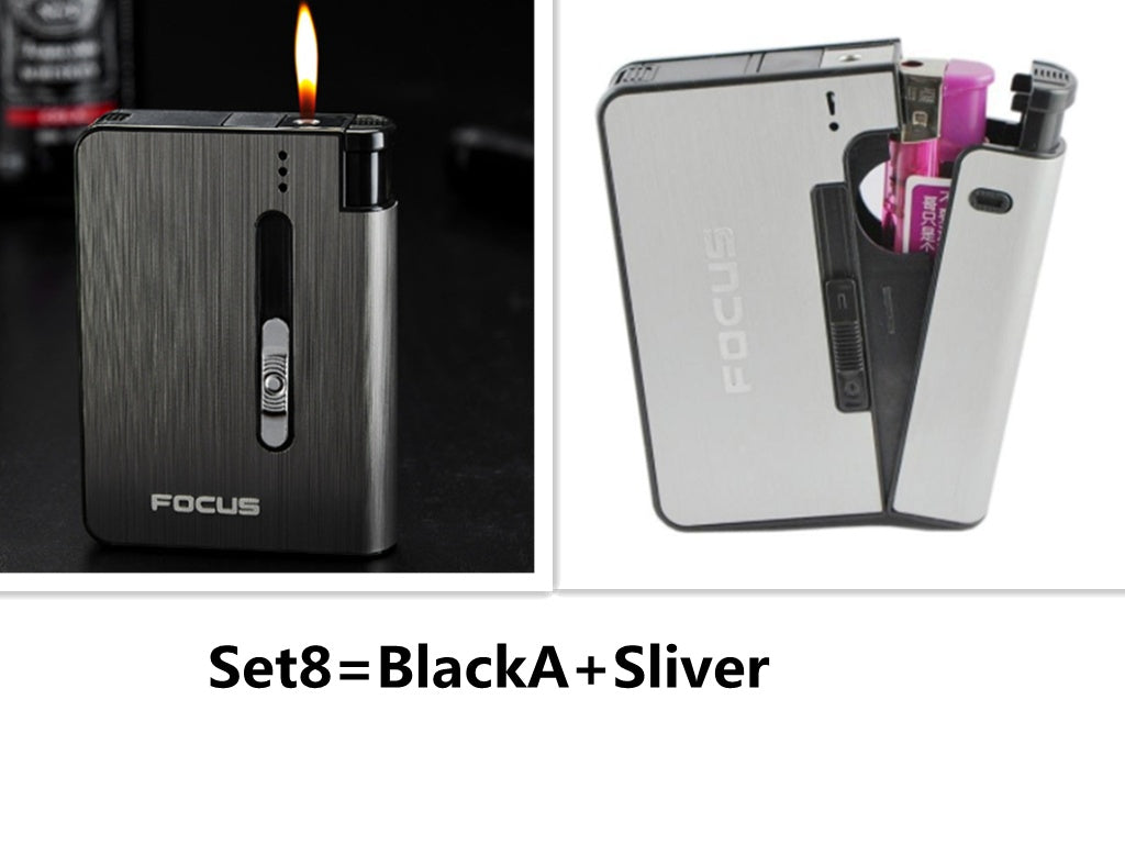 Aluminum alloy  flame automatic cigarette case