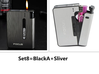 Aluminum alloy  flame automatic cigarette case