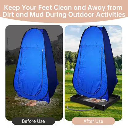 Folding Outdoor Camping Shower Tray Base  - for Pets & Travel