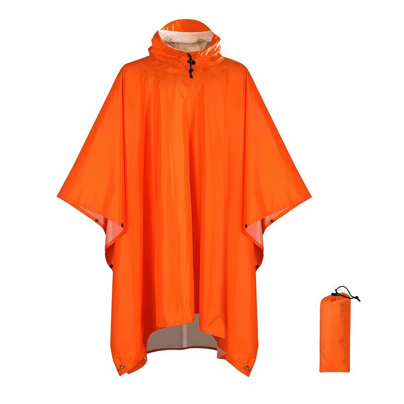 Waterproof Hooded Rain Coat/Poncho: Lightweight, for Outdoor Hiking/Fishing/Climbing (Unisex)