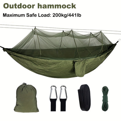 2025 Upgraded Version Ultra-light Camping Hammock With Mosquito Net, Double-layer Anti-mosquito Net, 0.8kg Portable Hammock, Load-bearing Capacity Of 400 Pounds, Can Accommodate 1-2 People