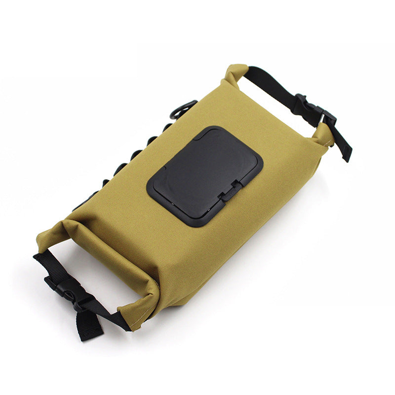 Outdoor camping wet tissue paper box camouflage waterproof canvas tissue bag square hand-held tissue storage bag