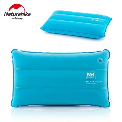 Naturehike Portable Outdoor Inflatable Pillow Sleeping Gear Inflated Compressed Folding Non-slip Suede Fabric Travel
