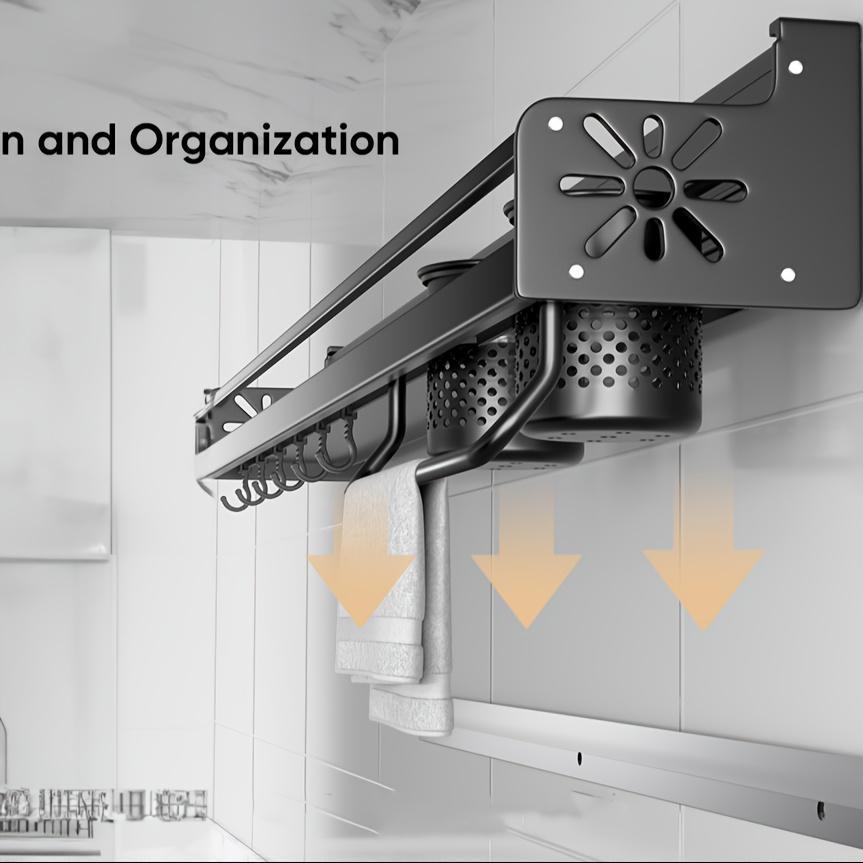 Wall Mounted Cutlery Rack And Camping Kitchen Rack With Spice Rack,Please Note That This Product Is Shipped By Yourself For The Average Shipping Cost