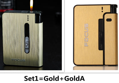 Aluminum alloy  flame automatic cigarette case