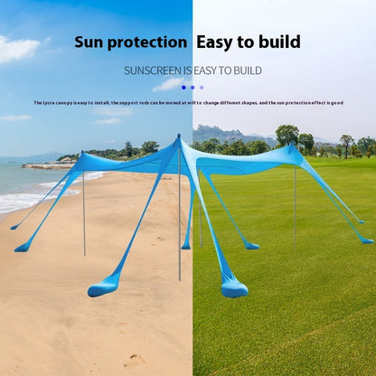 8-foot Outdoor Tent One-piece Beach UV Protection Sunshade With Rod