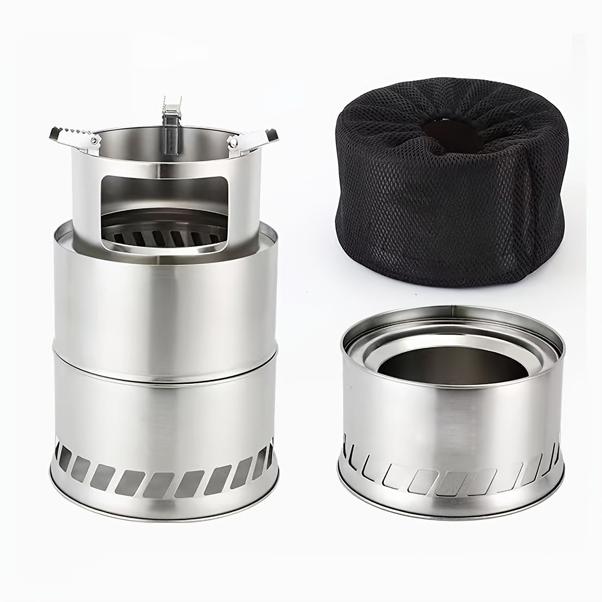 Don't Miss It.The Portable Round Stainless Steel Charcoal Stove Allows You To Easily Create A Mobile Charcoal Fire Feast.