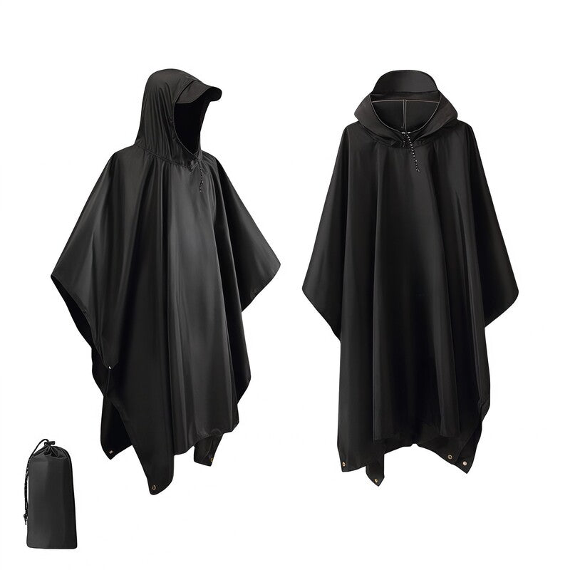 Waterproof Hooded Rain Coat/Poncho: Lightweight, for Outdoor Hiking/Fishing/Climbing (Unisex)