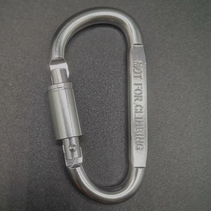 D-type Carabiner High Quality Bold 8cm Flat With Lock