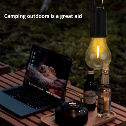LED Solar Light Camping Emergency Light Bulb Tungsten Filament Light Rechargeable Mosquito Repellent Light Portable Outdoor Lighting Camping