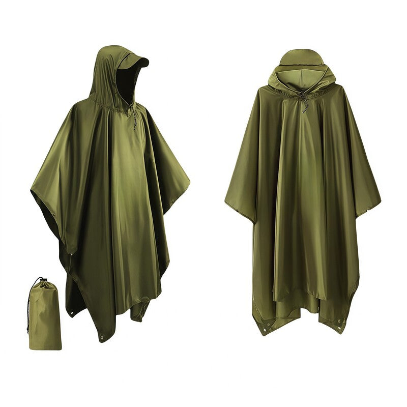 Waterproof Hooded Rain Coat/Poncho: Lightweight, for Outdoor Hiking/Fishing/Climbing (Unisex)