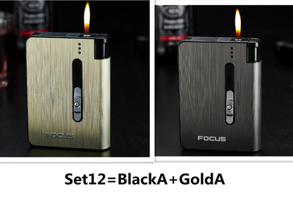 Aluminum alloy  flame automatic cigarette case