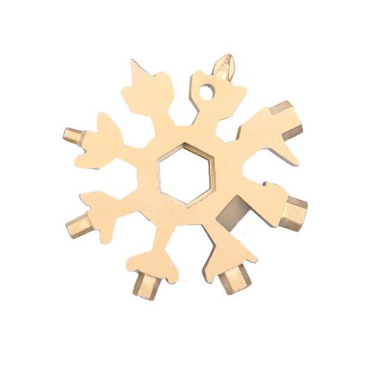 18-in-1 multi-tool card combination Compact and portable outdoor products Snowflake tool card