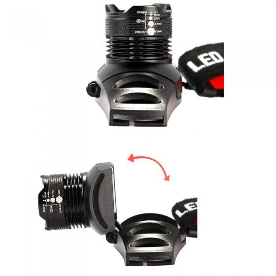 4 Modes Q5 600 Lumen LED Headlight  Zoomable Focus Camping Lantern Portable Spotlight