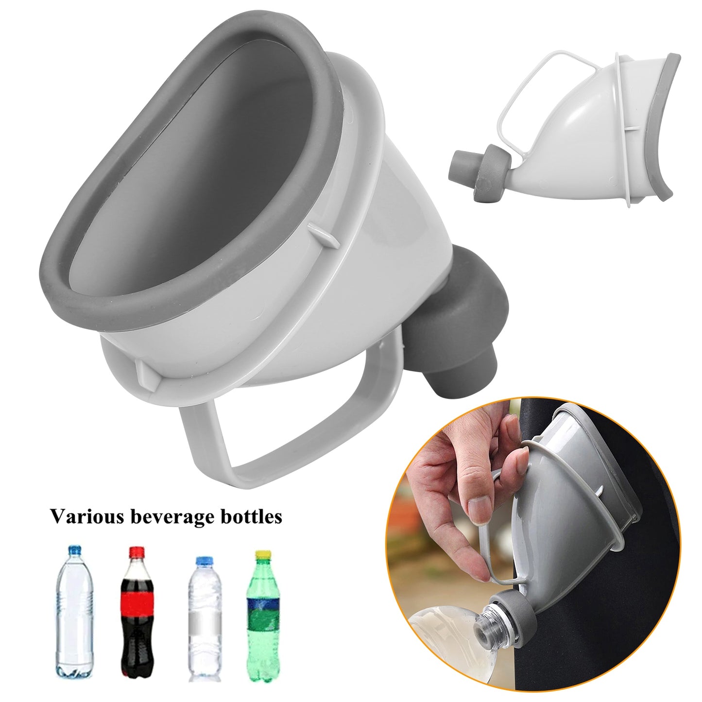 1Pc Unisex Potty Pee Funnel Emergency Urinal Device Portable Male Female Toilet For Car Camping Travel Outdoor