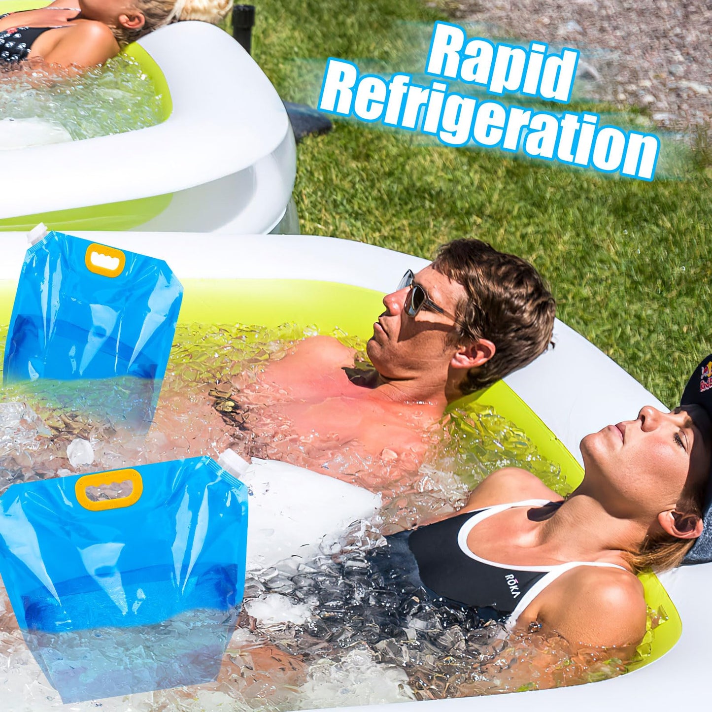 2 Packs Ice Bath Bags, Large Capacity Bathtub Water Bag For Home Cold Plunge Accessories For Cold Water Plunge Tub Portable Ice Bath Bag 10L,Amazon Is Banned