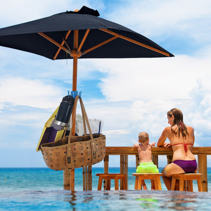 Portable Beach Umbrella Hook: 4-prong, universal for hats, bags, clothes; fits camping/beach umbrellas.