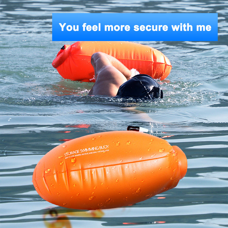 PVC  Inflatables Storage Swim Buoys Dry Bag Orange Floating Safety Swimming Buoy