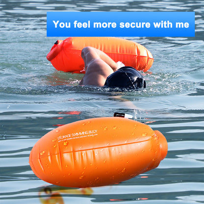 PVC  Inflatables Storage Swim Buoys Dry Bag Orange Floating Safety Swimming Buoy