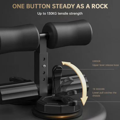 Portable Self-Suction Sit-up Bar Abdominal Core Trainer Movement Auxiliary Device Adjustable Sit Up Assistant