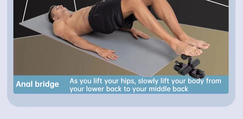 Portable Self-Suction Sit-up Bar Abdominal Core Trainer Movement Auxiliary Device Adjustable Sit Up Assistant