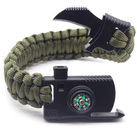 Braided Bracelet  Multi-function Paracord Survival  Outdoor Camping Rescue Emergency Rope