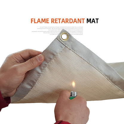 Outdoor Camping Fireproof Cloth Insulation Pad Flame Retardant High Temperature Fire Blanket Glass Fiber Flame Retardant Cloth