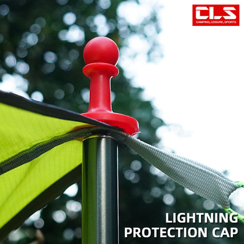 Outdoor Camping Canopy Pole Lightning Protection Hat Camping Tent Support Pole Insulation Plastic Safety Protection Hat Lightning Protection Hat