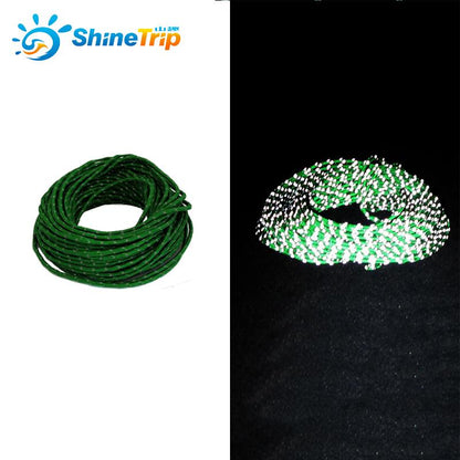 Shine trip 2.5mm Reflective Paracord Tent wind rope multifunctional Bold  fixed  Reflective clothesline Multipurpose  50 Feet