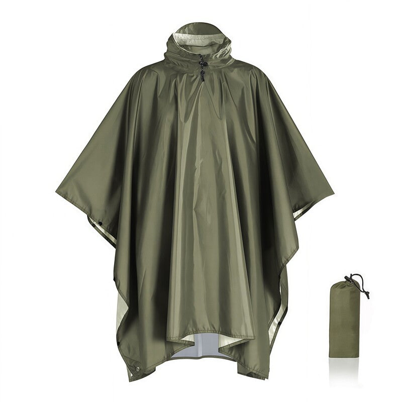 Waterproof Hooded Rain Coat/Poncho: Lightweight, for Outdoor Hiking/Fishing/Climbing (Unisex)