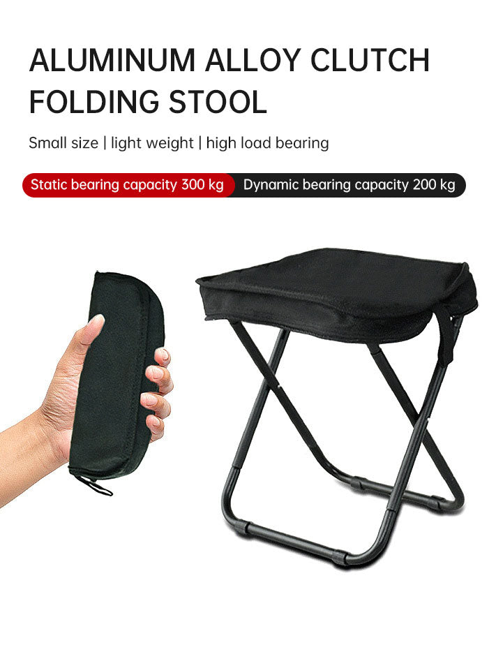 Aluminum alloy outdoor folding stool portable simple camping handbag stool folding seat camping fishing Mazar stool