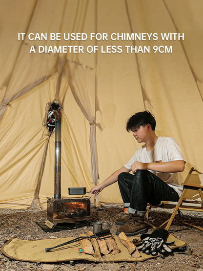 Anti-ironing board for chimney of outdoor tent stove aluminum alloy open-free fire-retardant board for camping firewood stove