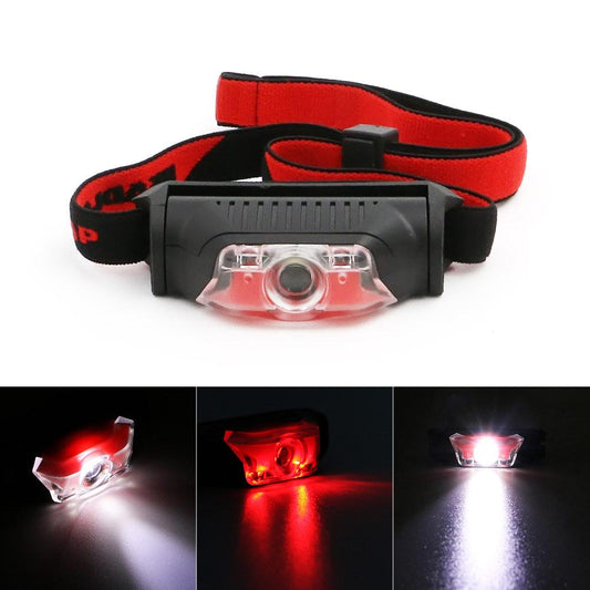 Professional 4 Modes Waterproof XPE White+2*LED Red Headlamp Mini Headlight  Flashlight  Outdoor