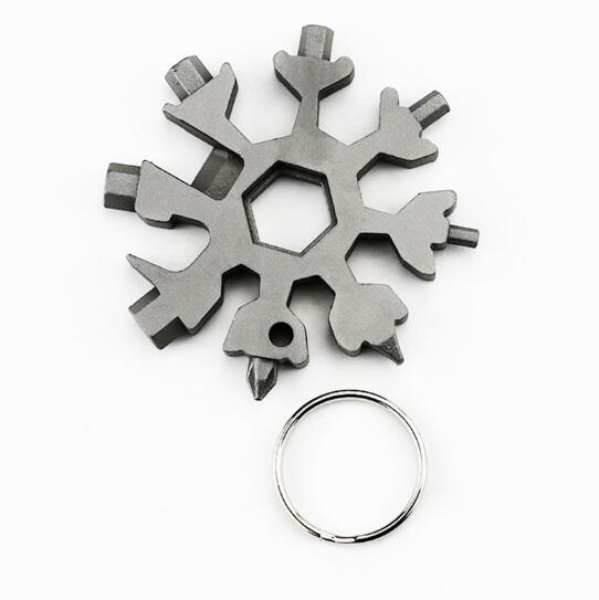 18-in-1 multi-tool card combination Compact and portable outdoor products Snowflake tool card