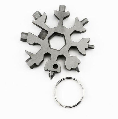 18-in-1 multi-tool card combination Compact and portable outdoor products Snowflake tool card