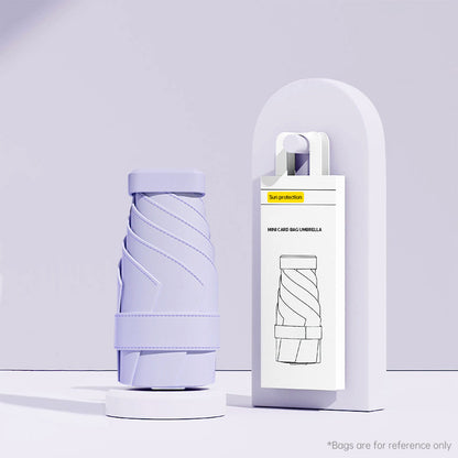 Mini Umbrella: UV Protection, Compact, Portable for Women, Pocket-sized, Folding, Ideal for Travel.