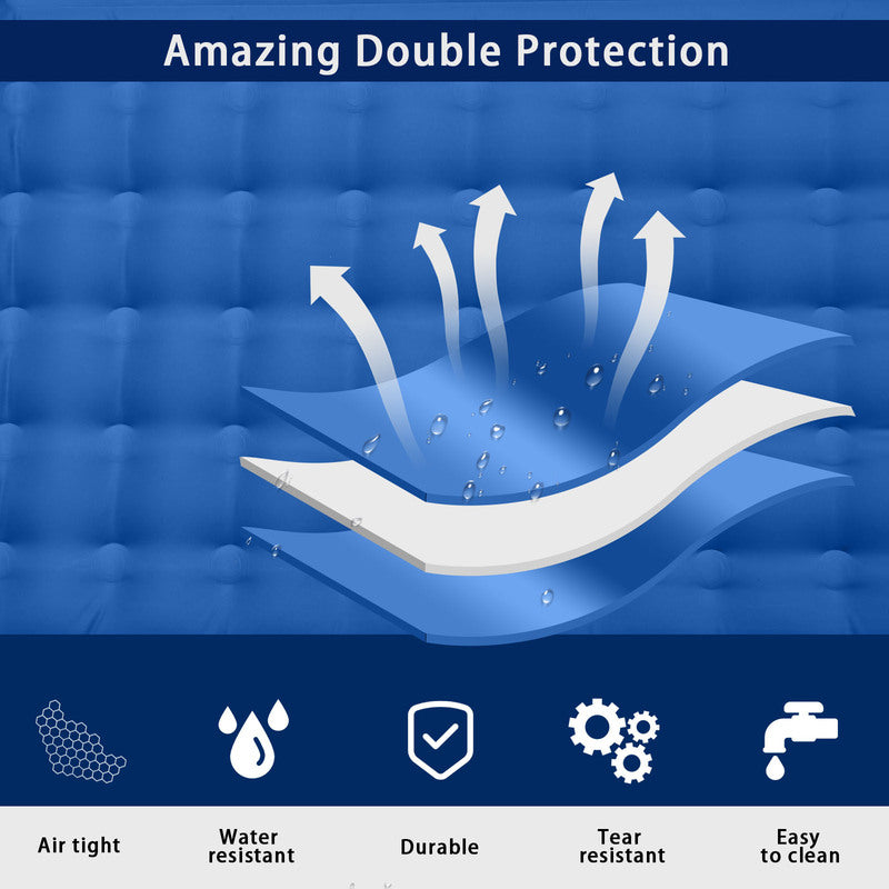 Outdoor thicken self-inflating camping mattress: ultralight, with built-in pump, ideal for travel, hiking, fishing.