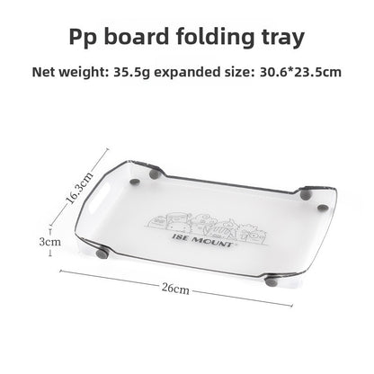 Folding Mini Table - Ultralight PP Camp Table & Tray (97g) Food-grade, Portable for Camping & Hiking Gear