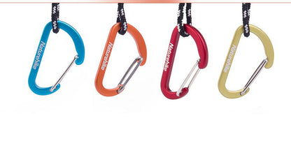 Brand Naturehike 2pcs 4cmD Shape Camping Carabiner 4cm Aluminum Hook Clip Holder Buckles Survival Kits Fast Hang Mini Buckle Hook