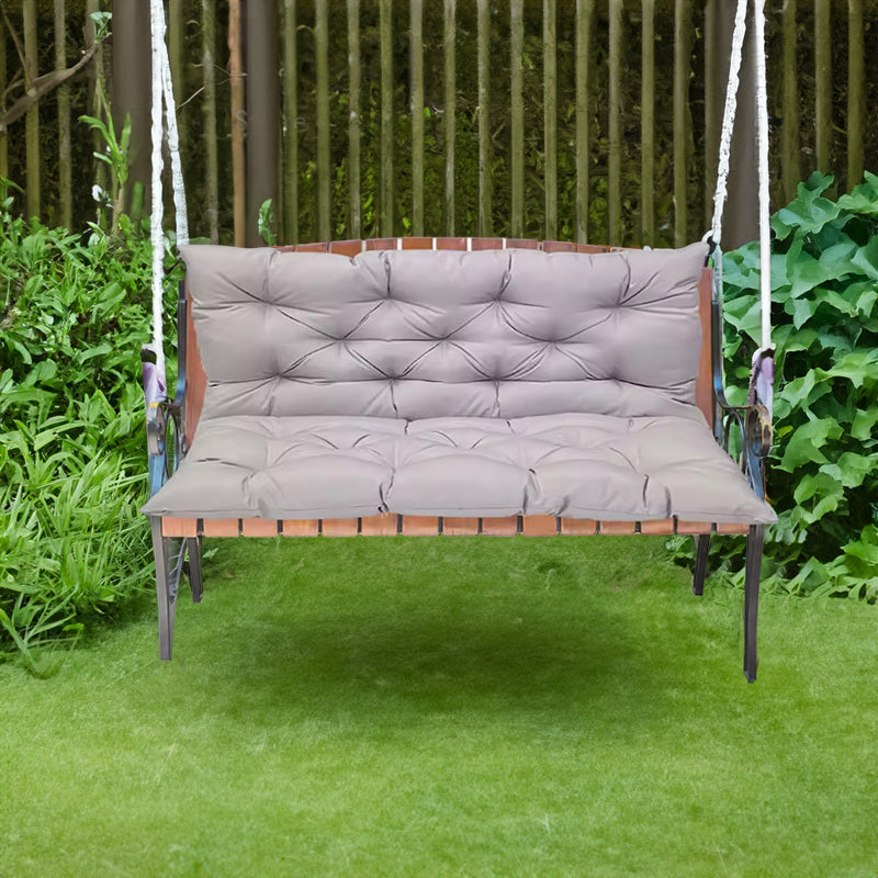 Outdoor 2/3-seater bench/swing cushions: thickened, with backrest, waterproof.