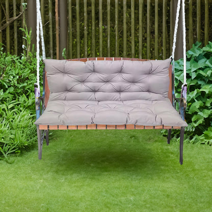 Outdoor 2/3-seater bench/swing cushions: thickened, with backrest, waterproof.