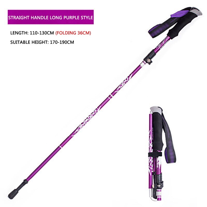Alpine stick aluminum alloy folding ultra light and ultra short telescopic outdoor hand stick walking mountain with 5 poles