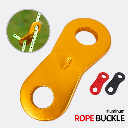 Outdoor Camping Double Eye Rope Buckle Aluminum Alloy Umbrella Rope Buckle Camping Tent Canopy Pull Rope Accessories Wind Rope Buckle Fixed Buckle