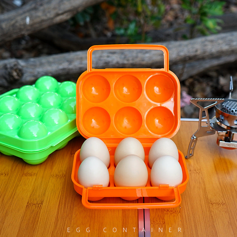 Outdoor 6-Grid Egg Box Portable Portable Egg Protection Tray New Household Pp Material Egg Tray