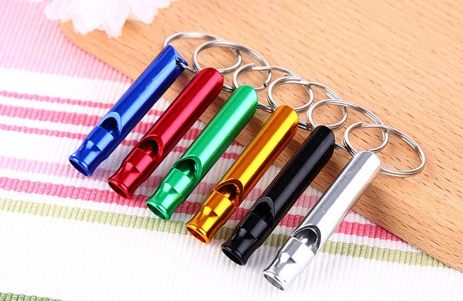 1Pcs Aluminum Emergency Survival Whistle Keychain  Outdoor Sport Tools Multifunctiona Training