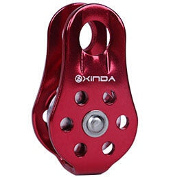 XINDA Rock Climbing Pulley Fixed Sideplate Single Sheave Pulley Outdoor Survival Tool High Altitud Traverse Hauling Gear