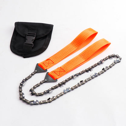 Outdoor hand zipper saw pocket chain saw garden tools 11/16/33 teeth 24 inch portable camping survival wire saw