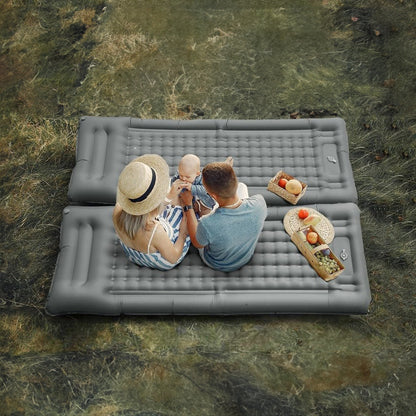 Outdoor thicken self-inflating camping mattress: ultralight, with built-in pump, ideal for travel, hiking, fishing.