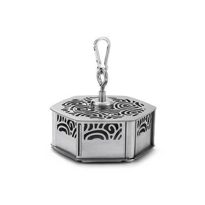 Outdoor Magnetic Mosquito Incense Box Camping Portable Stainless Steel Windproof Hollow Multi functional Mosquito Incense Plate