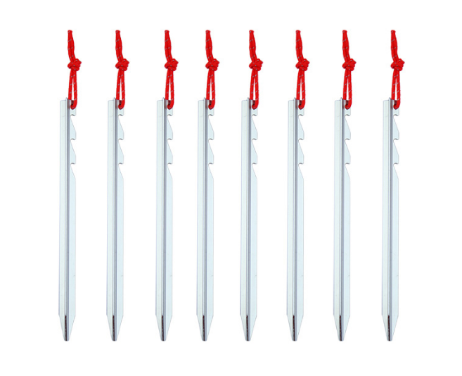 Shinetrip 6pcs/lot adjustable touch point aluminum alloy tent pegs Multi tooth  Super light stake camping tent accessories